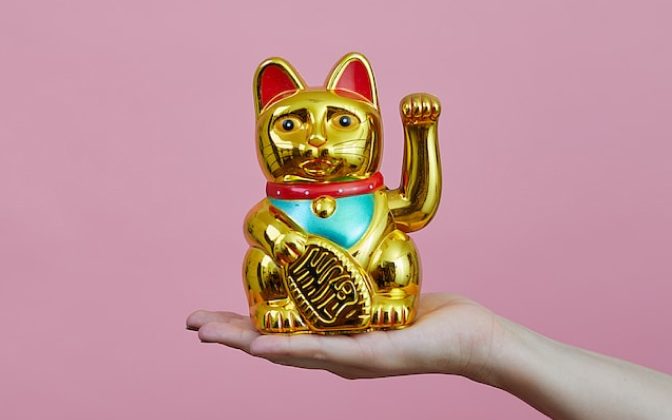 招き猫のグッズの写真