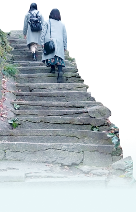 風情溢れる坂道の写真
